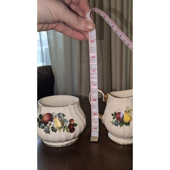 SADLER ENGLAND BONE CHINA FLORAL PATTERN CREAMER & SUGAR BOWL ANTIQUE VTG - Picture 2 of 8